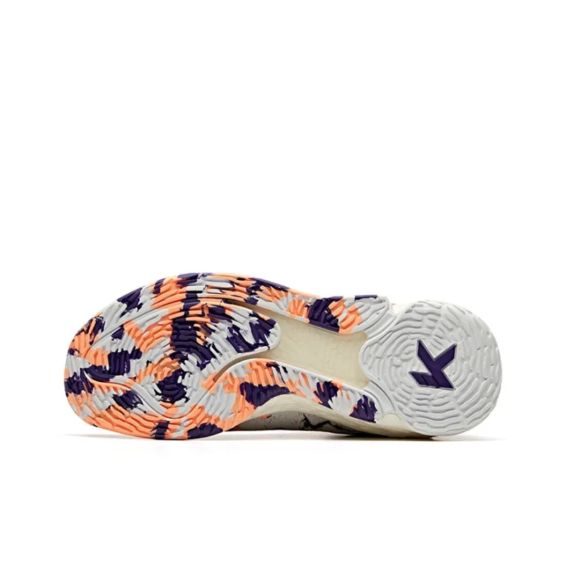 Anta KT4 Thompson, Sunset In Los Angeles Shock Absorbers With Slip Resistant Features High Top Basketball Shoes Purple-4