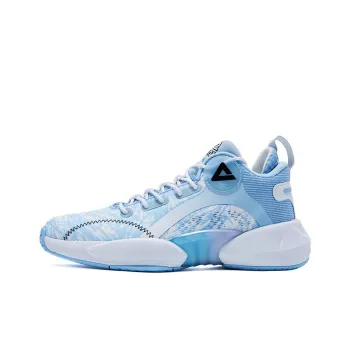 PEAK Cavalry 1 Anti Slip Wear Resistant Mid Top Basketball Shoes Men's Sky Blue