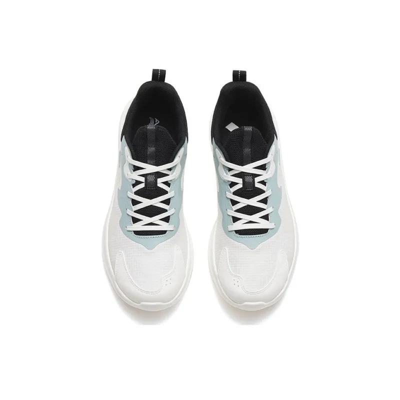 Anta Walk Cushioning Low Top Casual Running Shoes Men's White Black Blue-2