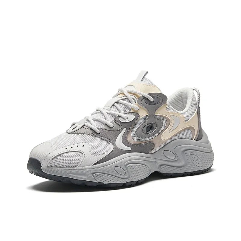 Anta Stars Height Increasing Low-Top Casual Shoes Men's Gray-1