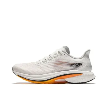 Anta MACH 4.0 Cushioning Wear Resistant Rebound Low Top Running Shoes Men's White Yellow Gray
