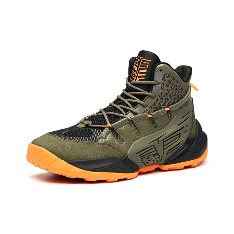 Anta Bastard High Top Vintage Basketball Shoes Men's Khaki Green-2