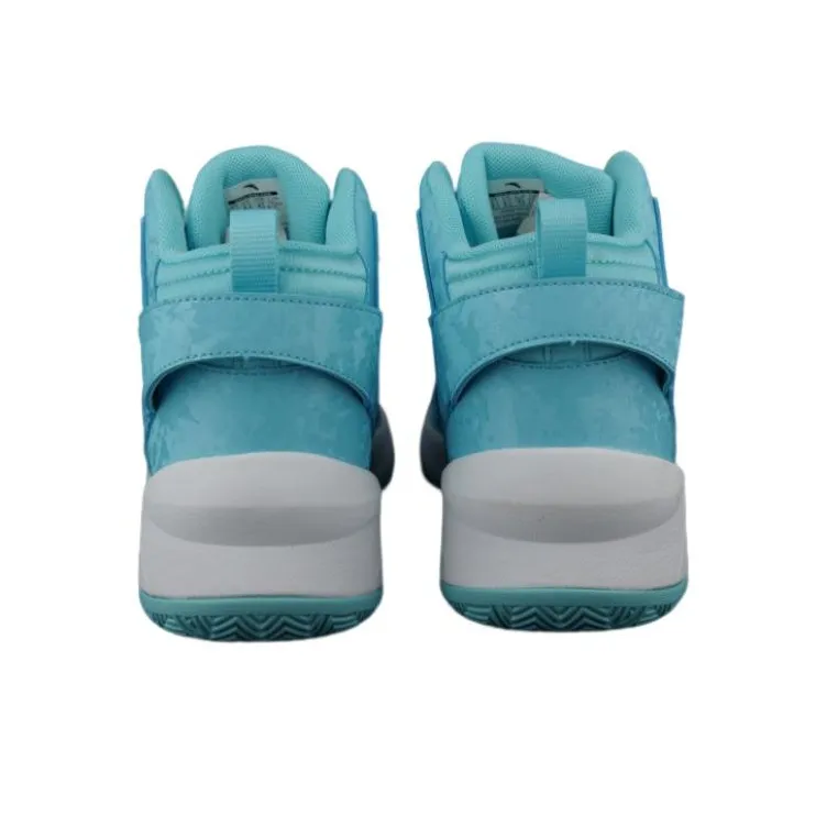 Anta Bastard Slip Resistant Cushioning Wear Resistant High Top Basketball Shoes Men's Blue-2