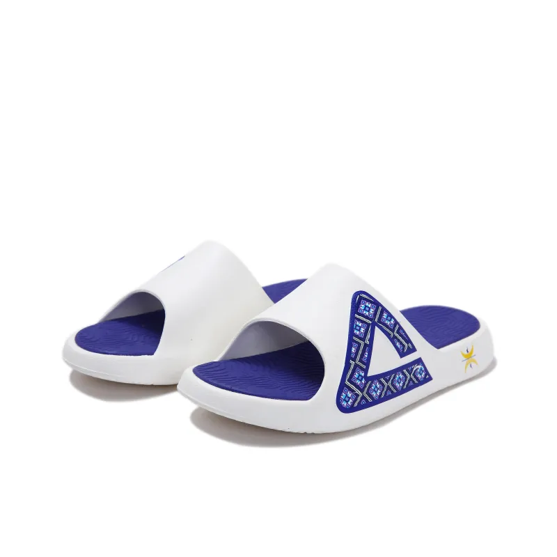 PEAK Tai Ji2.0 EVA Slip Resistant Odor Resistant Abrasion Resistant Slide Slippers Unisex Ivory Purple-2
