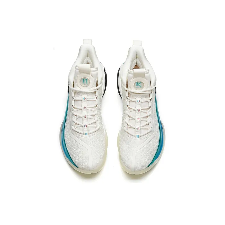 Anta KT7 Cushioning Anti Slip And Wear Resistant High Top Basketball Shoes White Blue-2