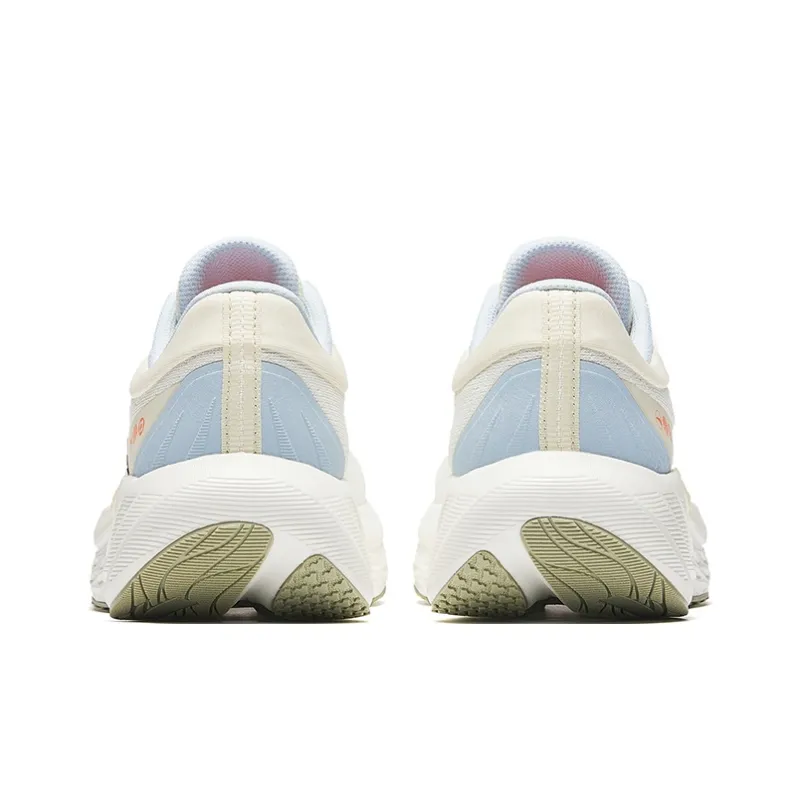 Anta Cushioning Lightweight Low Top Sprint Running Shoes Women's Light Beige White-3