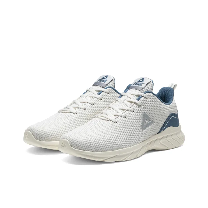PEAK Qingyi Low Top Running Shoes Men's Ecru Graphite Blue-2