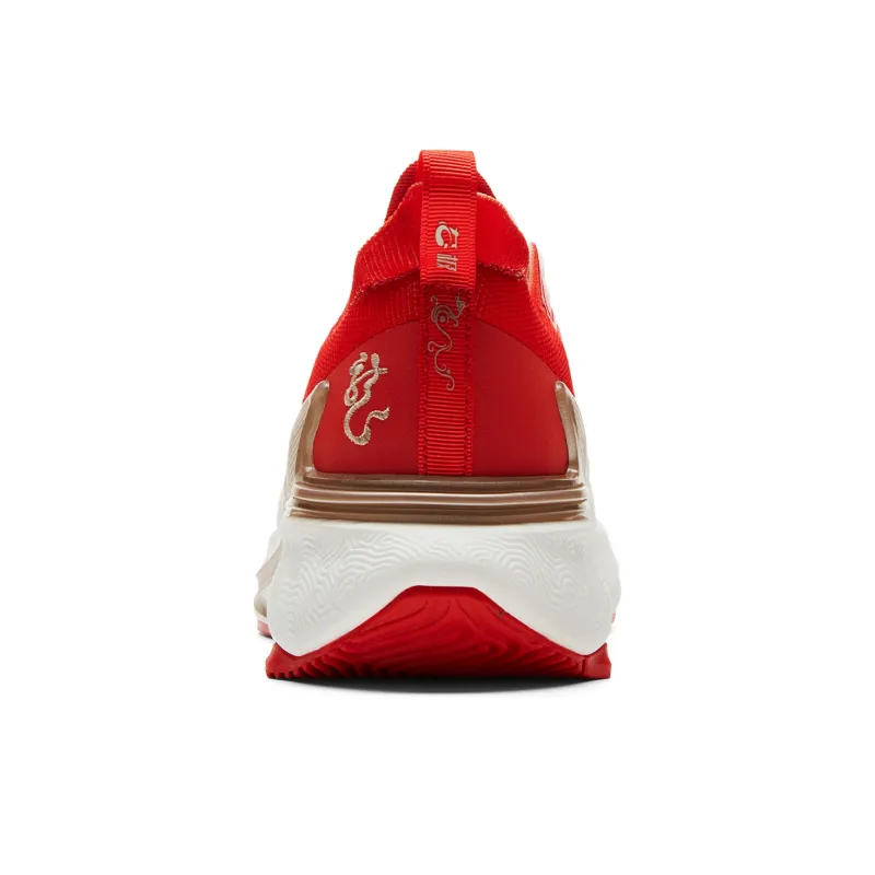 PEAK State Pole 6.0 Cushioning Breathable Low Top Running Shoes Women's Beige White Red-4