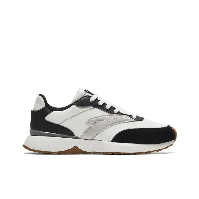 Anta HERITAGE 70 Anti Slip Wear Resistant Low Top Casual Shoes Men's White Black Gray-1
