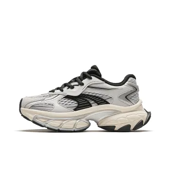 Anta Star Moon Series Cushioning Anti Slip And Wear Resistant Low Top Chunky Sneakers Women's Gray Silver Black