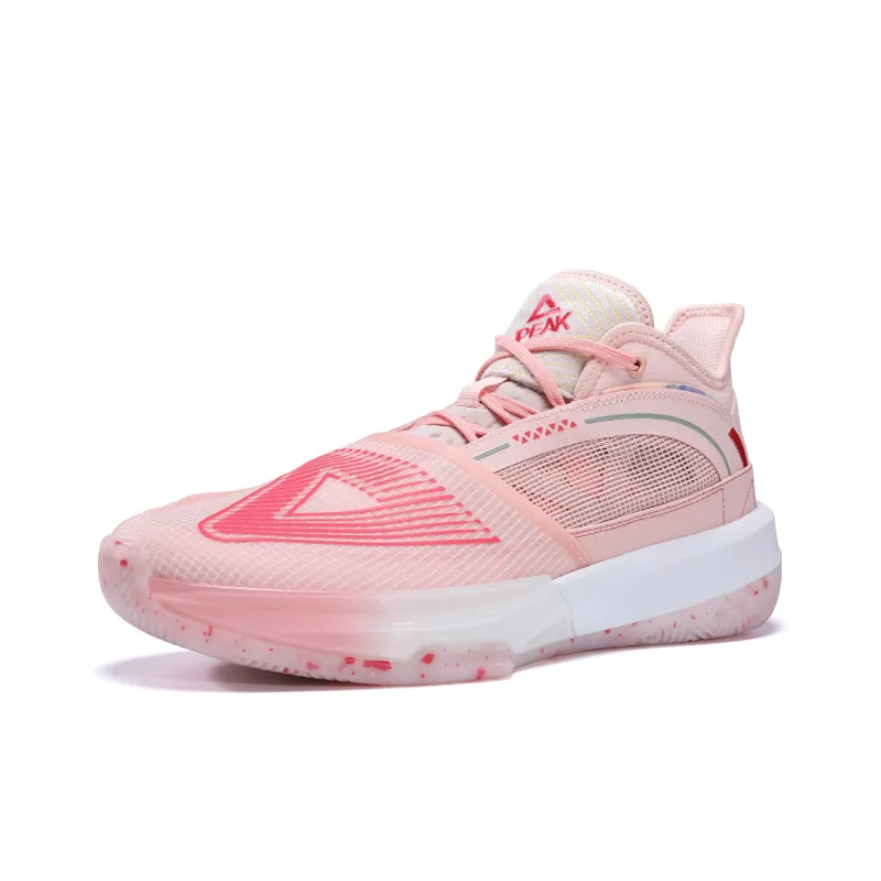 PEAK State Extremely Large Triangle 1.0 Basketball Shoes Women's High Top Blossom Pink-2