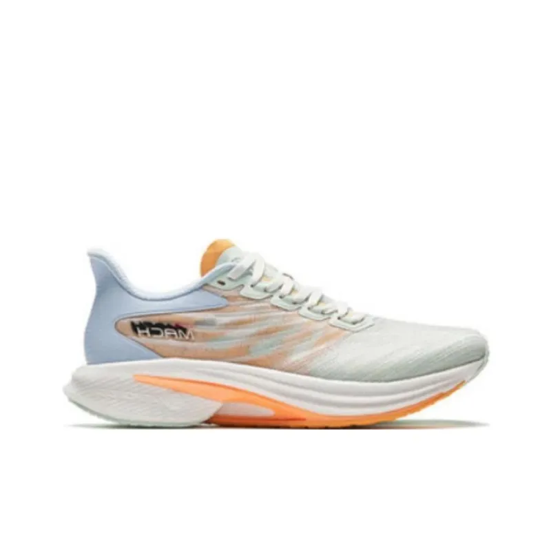 Anta Cushioned Slip Resistant Rebound Low Top Running Shoes Women's Green Blue Orange-1