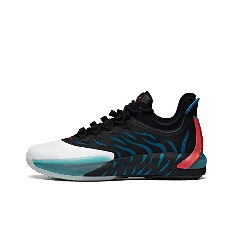 Anta GH1 Low Hayward Abrasion Resistant Breathable Low Top Basketball Shoes Men's Black Blue-0