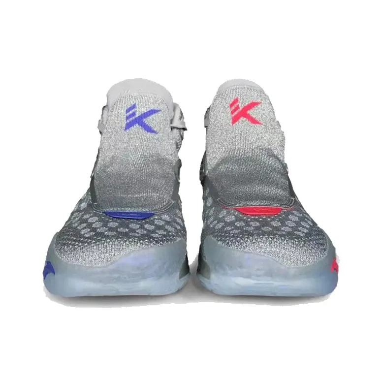 Anta KT5 Slip Resistant Shock Absorbers High Top Performance Basketball Shoes Women's Gray-2