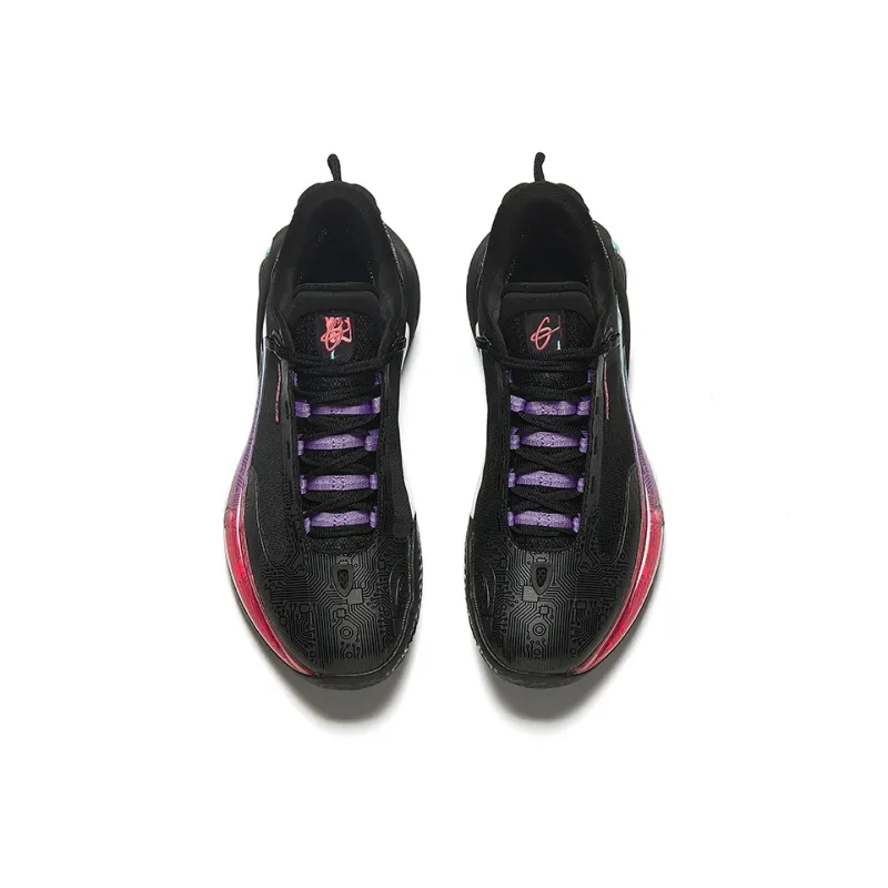 Anta GH4 Esports Cushioning Wear-Resistant Low-Top Basketball Shoes Men's Purple Light-2
