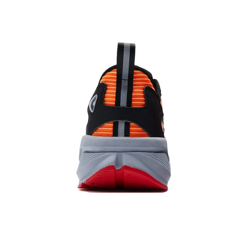 PEAK OG 7000 Low Top Running Shoes Men's Black Orange Vintage-4