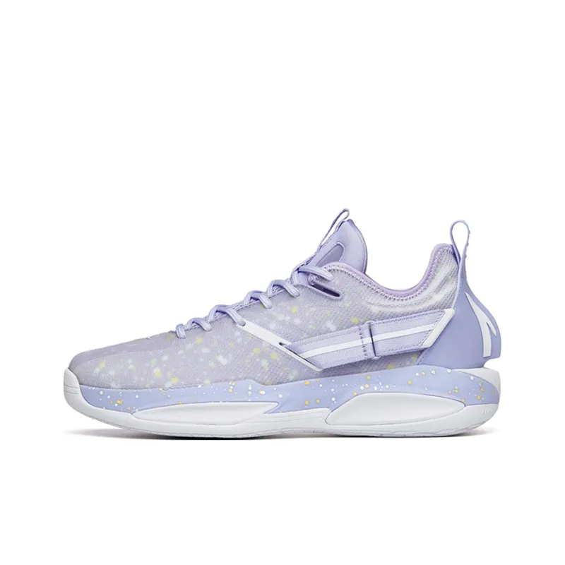 Anta GH3 Cushioning Anti-Slip And Wear-Resistant Low-Top Basketball Shoes Light Purple-0