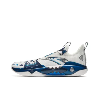 Anta Frenzy 5 Pro Cushioning, Wear Resistant Low Top Basketball Shoes Men's White Blue