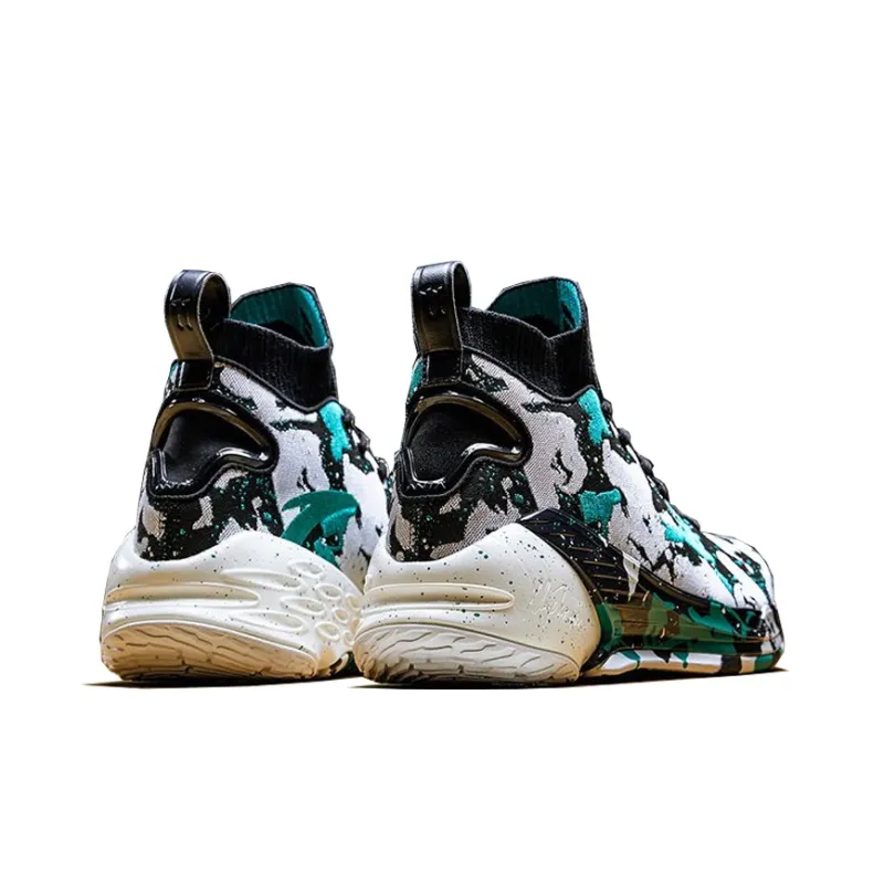 Anta KT4 High Top Performance Basketball Shoes Men's Black Green-3