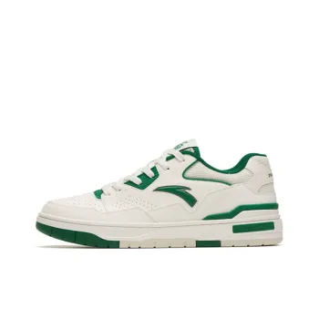 Anta Flame 4.0 Anti Slip Wear Resistant Low Top Skateboard Shoes Men's White Green
