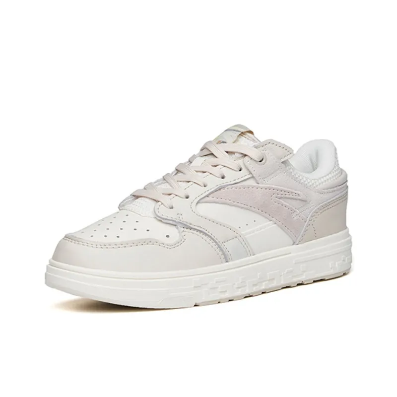 Anta Street Naughty Slip Resistant Low Top Skateboard Shoes Women's Gray White-2