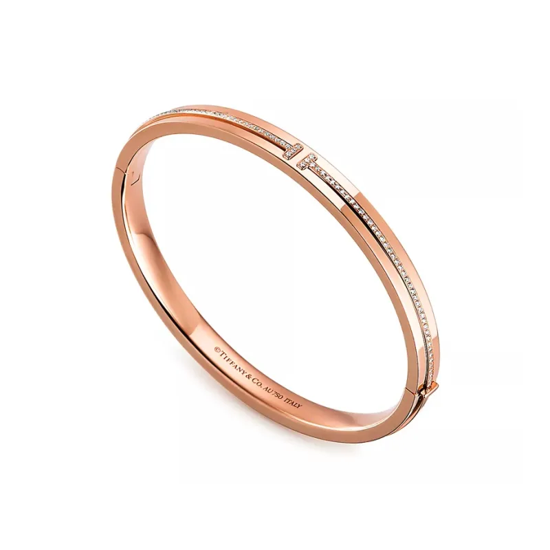 TIFFANY & CO. T Bangles Women's Rose Gold-1