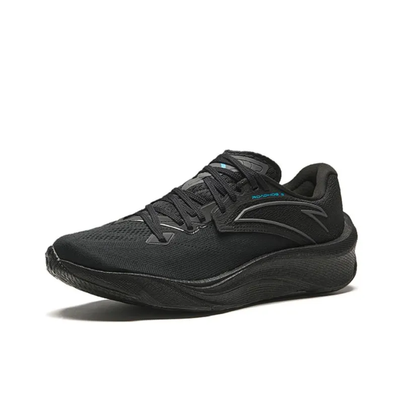 Anta Asphalt Road Fighter 2.0 Cushioning, Wear Resistant Low Top Running Shoes Men's Black Gray-1