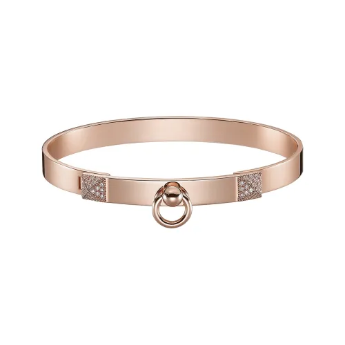 HERMES Bangles Unisex Rose Gold