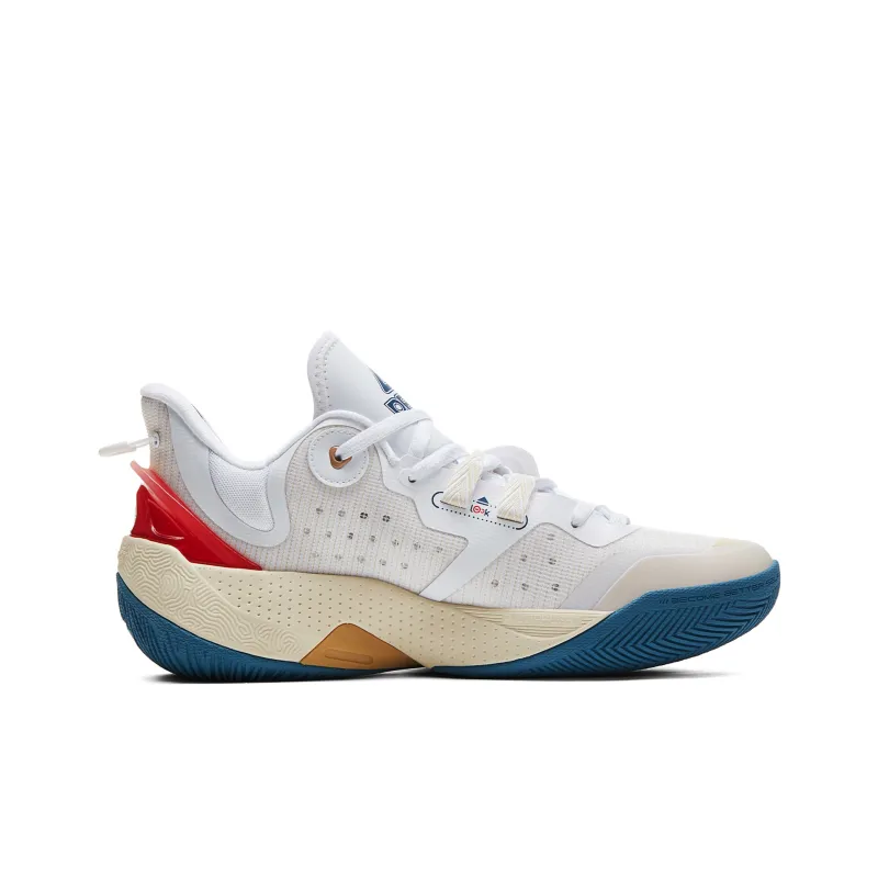 PEAK Phantom Foal 2.0 Basketball Shoes Men Low Top All White Ice Blue-1