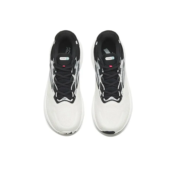 Anta C100 Cushioning Anti Slip And Wear Resistant Low Top Running Shoes Men's White Black-3