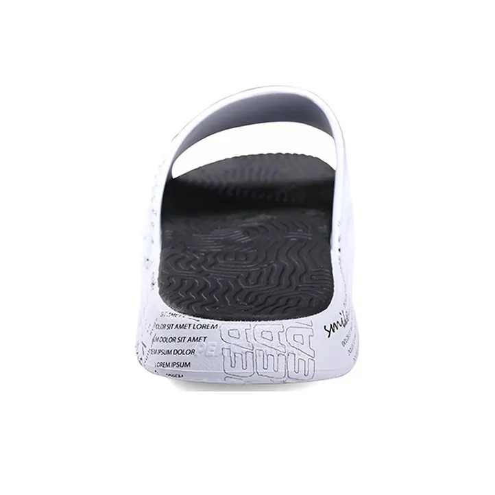 PEAK Statistic Sandals Slide Slippers Men White/Black-3
