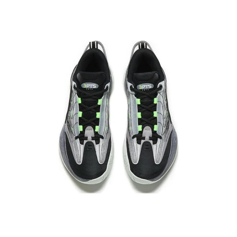Anta Three point Rain1.0 V2 Cement Killer Anti Slip Wear Resistant Low Top Basketball Shoes Men's Green Gray-2