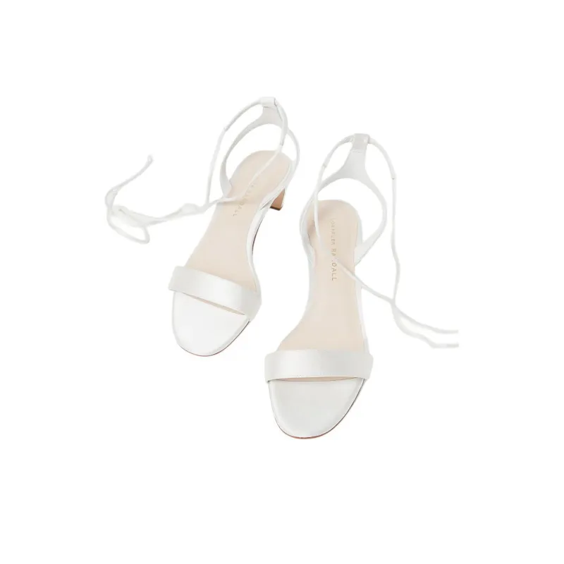 Loeffler Randall Jackie Cream Strap Sandals 4.4cm Women's White-3