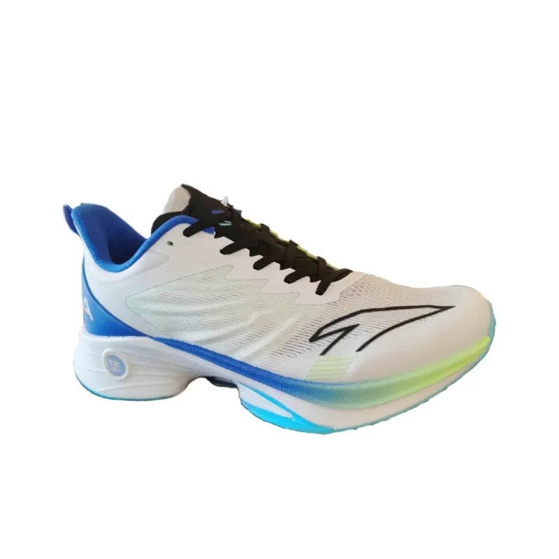 Anta MACH 3.0 Durable Breathable Low-Top Running Shoes Men's White Blue Teal-1