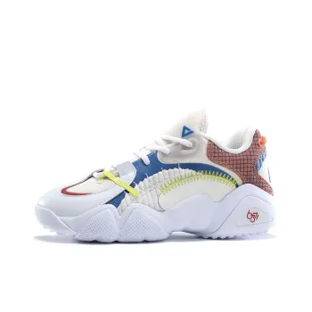 PEAK State Pole 6371 Cushioning Wear Resistant Low Top Chunky Sneakers Women's Ecru