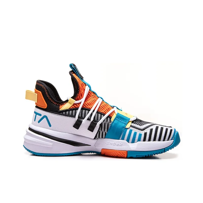 Anta Craze 1 Slip Resistant Mid Top Performance Basketball Shoes Men's White-1