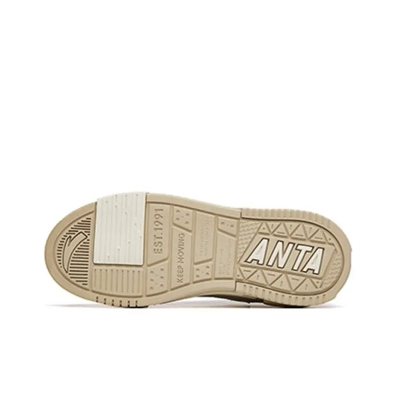 Anta Bump Slip-Resistant Low-Top Skateboard Shoes Men's Gray-5
