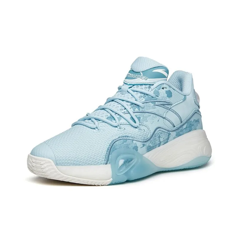 Anta A Flash Bubble 1.0 KT Cushioned Slip Resistant Low Top Performance Basketball Shoes Men's Blueberry Mousse-1
