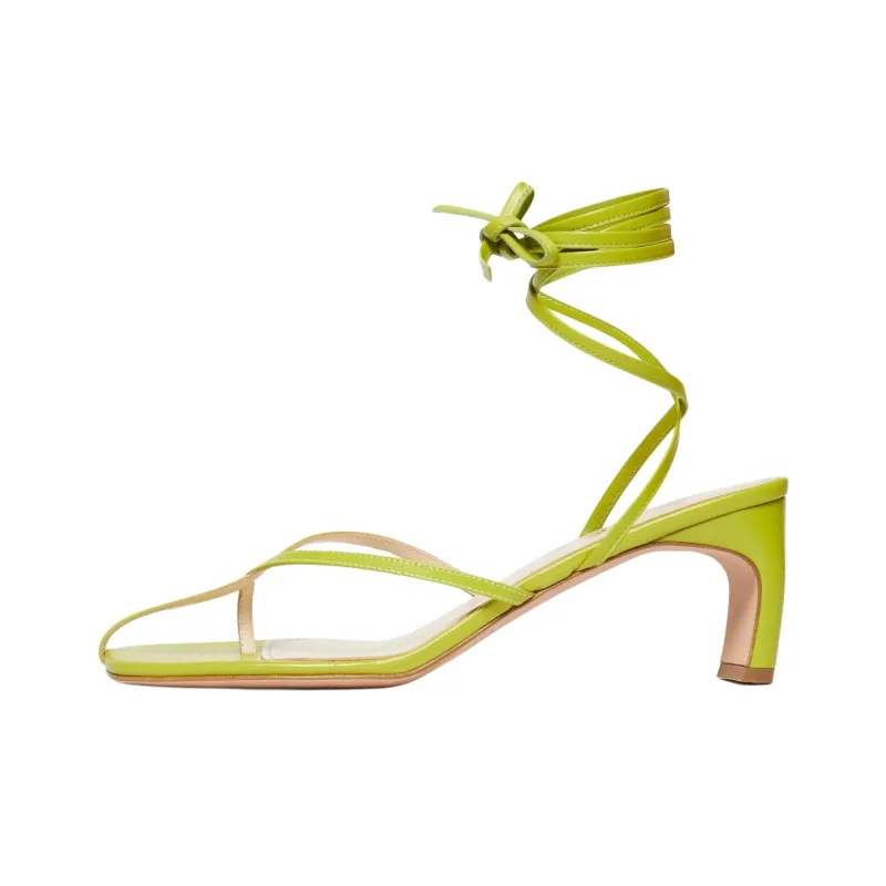 Elleme Ficelle One Strap Sandals 6.5cm Women's Green-0