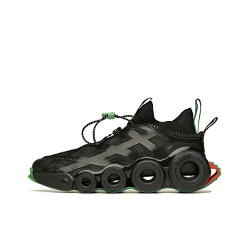 Anta Star Stream Cushioned Slip Resistant Abrasion Resistant Breathable Low Top Running Shoes Men's Black Green