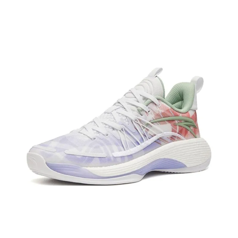 Anta Skyline Team Cushioning Anti Slip And Wear Resistant Low Top Basketball Shoes Men's Stone Green-1