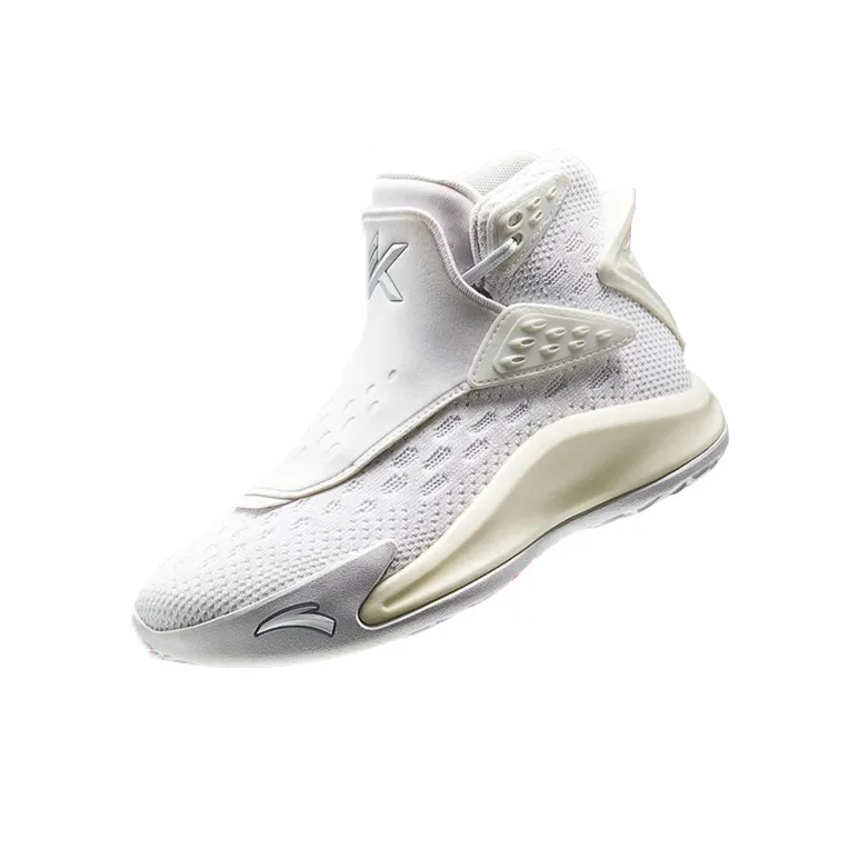 Anta KT5 Pearl White Cushioning Anti Slip And Wear Resistant High Top Performance Basketball Shoes Women's White-2