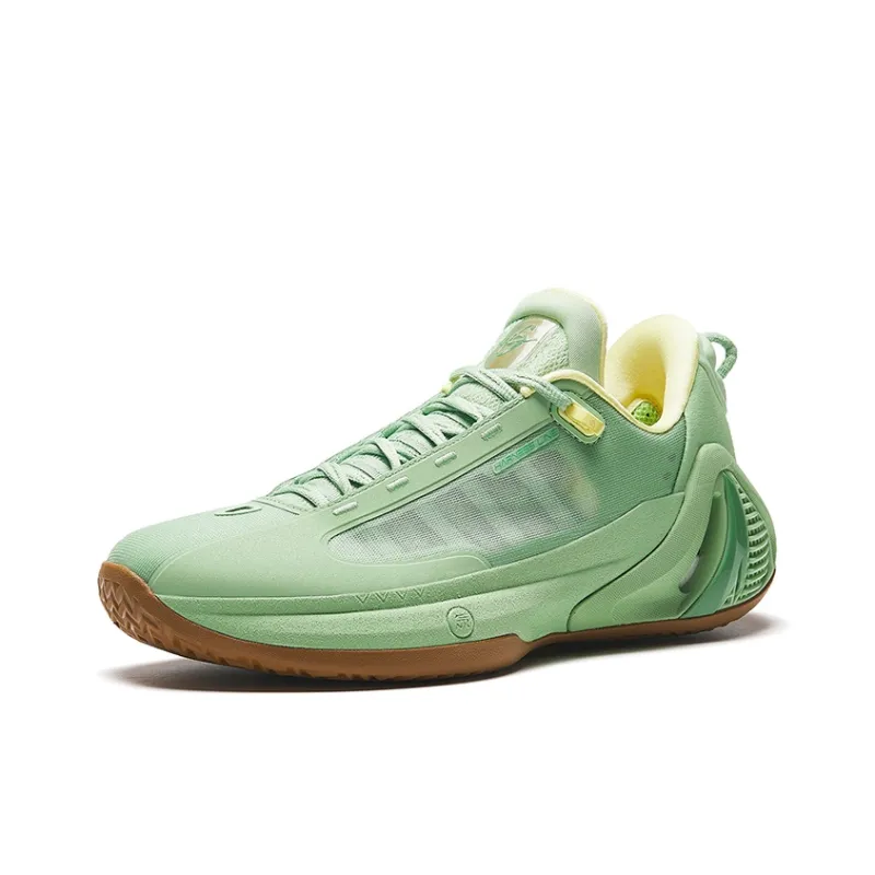 ANTA GH4 Basketball Shoes Men Low Top Green/Umber-1