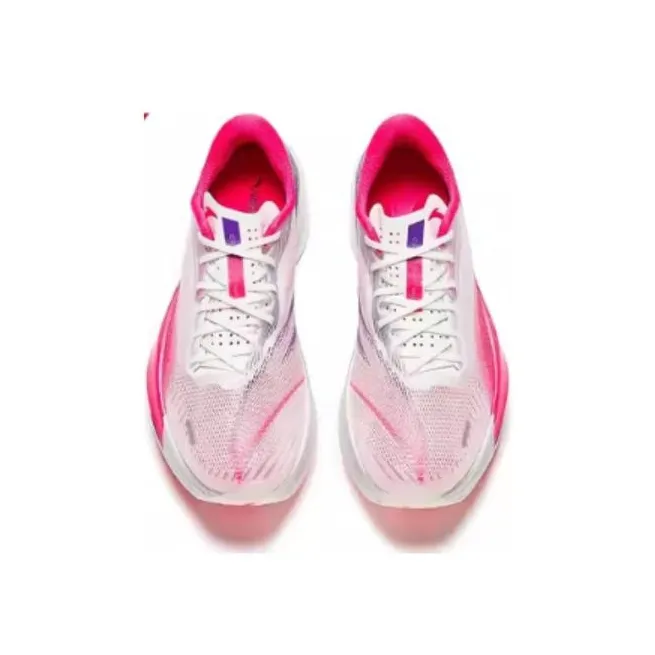 Anta C202 5 GT Cushioned Slip-Resistant Low-Top Running Shoes Men's White Red Purple-4