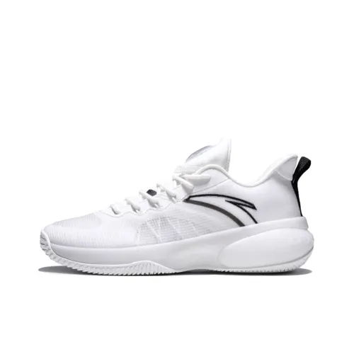 ANTA Cement Busters Basketball Shoes Men Low-Top Ivory White/Black