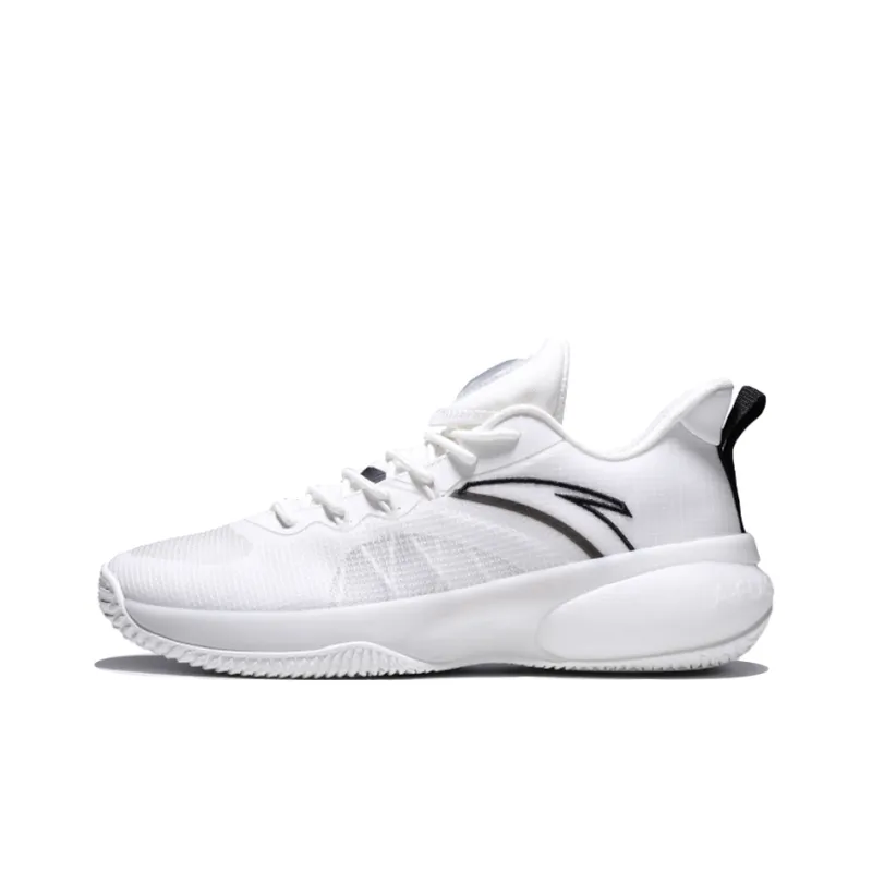 Anta Cement Busters Low Top Performance Basketball Shoes Men's White Black-0