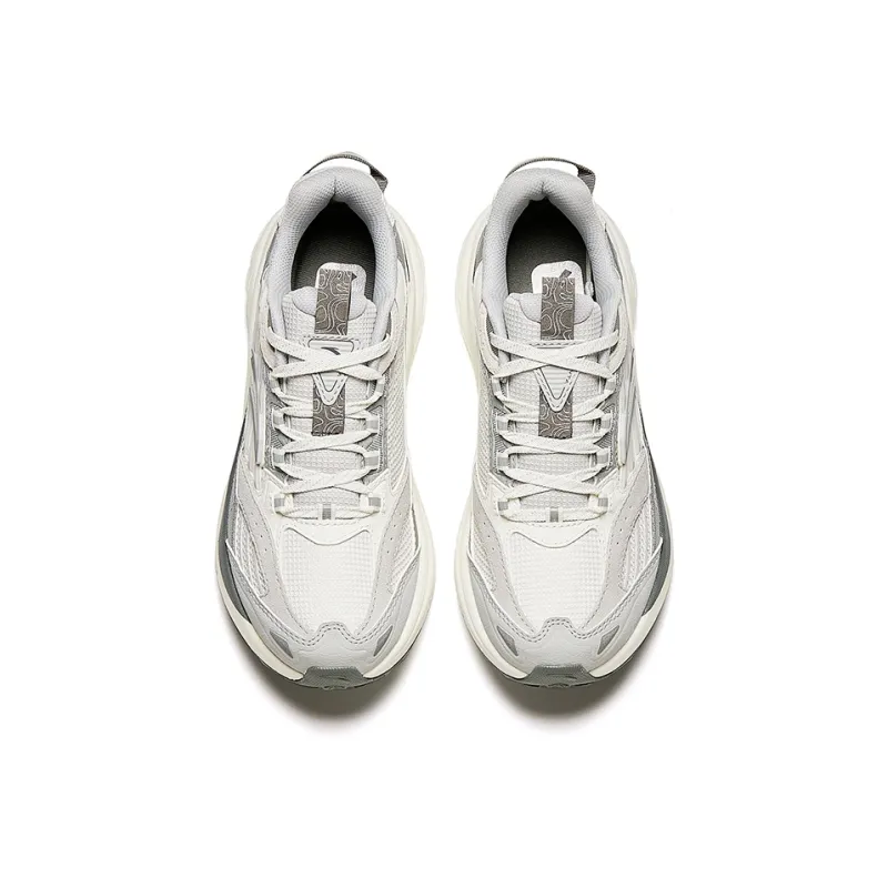 Anta AT957 Cushioning, Wear Resistant Low Top Casual Running Shoes Women's White Gray-2