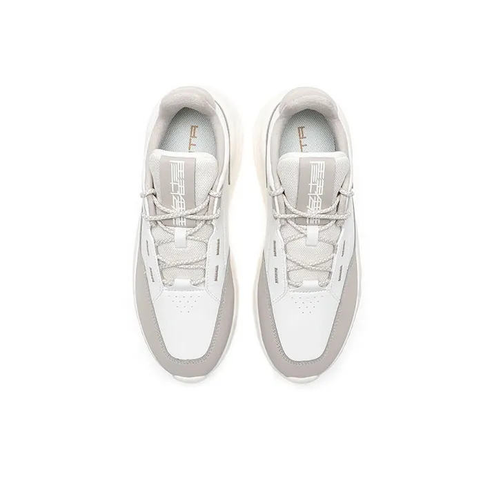 Anta Unruly Series Wear-Resistant Slip-Resistant Low-Top Casual Shoes Men's White Gray-3
