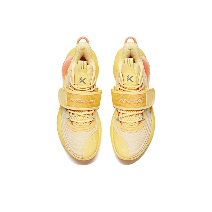 Anta Water Flower 3 Durable Breathable Low Top Basketball Shoes Light Yellow-3