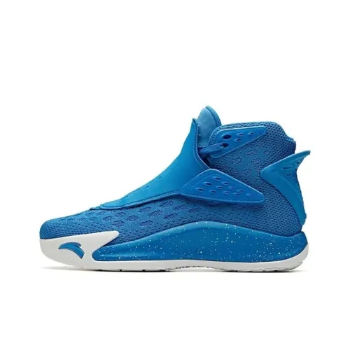 Anta KT5 'Away' Thompson 5 Anti Slip Wear Resistant High Top Basketball Shoes Men's White Blue